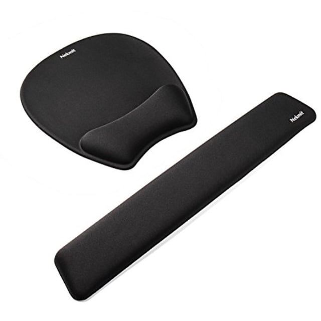 nekmit memory foam non slip keyboard padding ergonomic wrist rest beads