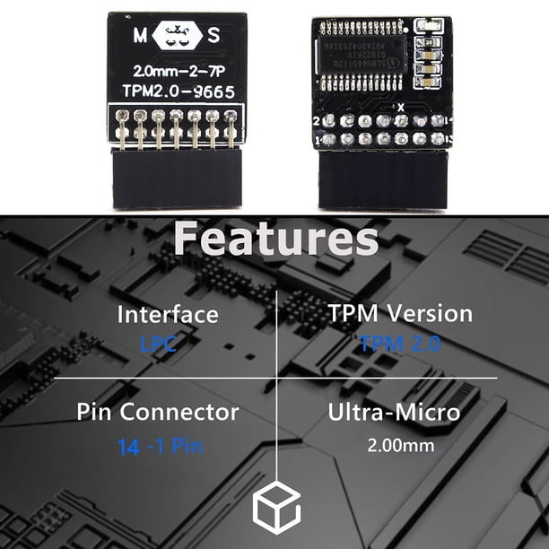 Módulo De Seguridad De Cifrado Módulo De Seguridad De Cifrado Interfaz LPC del procesador de cifrado TPM 2.0 para ASUS/MSI/ASRock (14 pines para MSI)