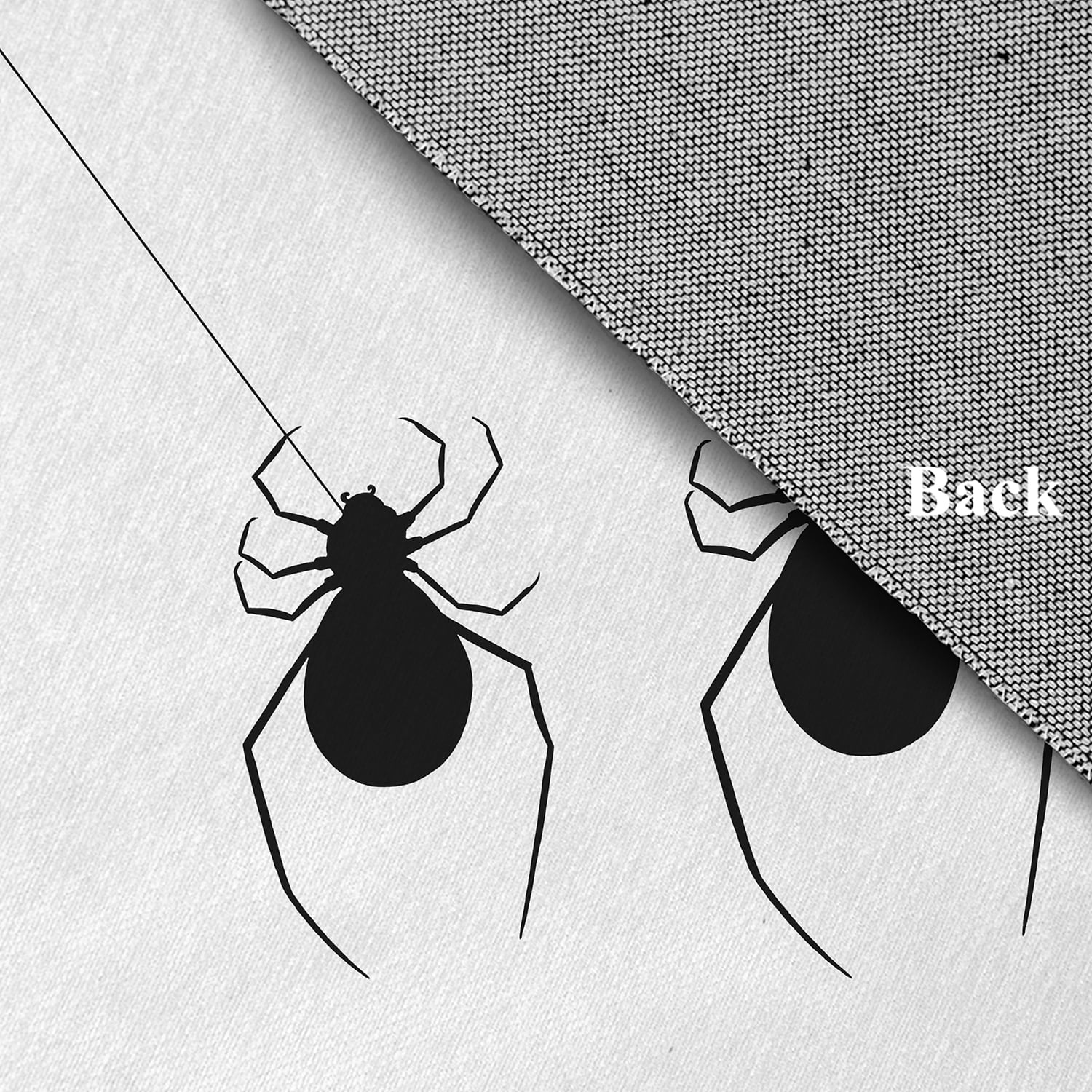 Simply Daisy Hanging Spiders White Halloween Chenille Area Rug, 3' x 5'