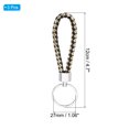 thumbnail image 2 of Braided Leather Keychain with Stainless Steel Key Ring, PU Woven Wristlet Lanyard, Black Golden 3 Pack, 2 of 5