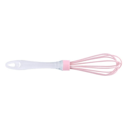 

Egg Beater Silicone Whisk Dough Cream Mixer Manual Blender Milk Frother Kitchen Baking Tool Pink