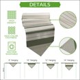 thumbnail image 5 of Sage Green Beige Striped Table Runner Linen Burlap Table Runner 72 Inches Long Farmhouse Stripes Cottagecore Dresser Scarves for Kitchen Island Coffee Dining Room Party Holiday Decoration 14"x72", 5 of 8