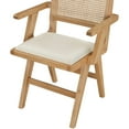thumbnail image 4 of Meridian Furniture Abby Cream Vegan Leather Dining Arm Chair (Set of 2), 4 of 8