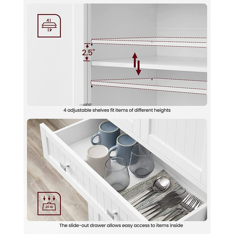  VASAGLE Kitchen Pantry Storage Cabinet - 71.9 Inch