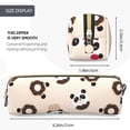 thumbnail image 3 of Balery Panda Ice Creams Donuts Estuche de Lápices de Cuero Impreso, Estuche para Suministros de Arte, Estuche de Lápices con Cremallera, Estuche de Almacenamiento de Papelería, 3 of 7