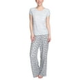 thumbnail image 1 of Goodnight Kiss Women's Pretty Please Lush Luxury Lounge Wear Pajama Set, Grey/Leopard, Large, 1 of 3