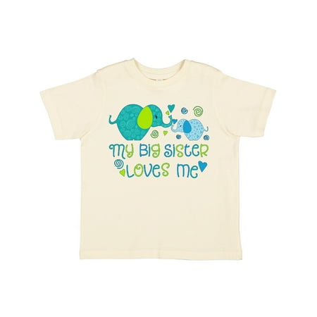 

Inktastic My Big Sister Loves Me- cute elephants Gift Toddler Boy or Toddler Girl T-Shirt