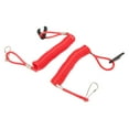 thumbnail image 3 of Engine Emergency Rope, Engine  Lanyard Swivel Snap Hook 150cm/59in Red Clip-on Style  Replacement For  Outboard For Ships, 3 of 8