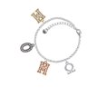 thumbnail image 2 of Delight Jewelry Silvertone Large Greek Letter - Omega - Multi-Colored Crystal Mom Charm Bracelet, 2 of 4