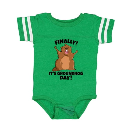 

Inktastic Finally It s Groundhog Day Gift Baby Boy or Baby Girl Bodysuit