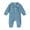 Blue, variant on Musuos Baby Boys Spring Fall Jumpsuit, 3M 6M 12M 18M Long Sleeve Turn-down Collar Solid Romper Casual Newborn Clothes