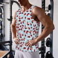 thumbnail image 5 of Lsque Flowers and Lady Bugs Pattern Mens Tank Tops Muscle Athletic Quick Dry Sleeveless Workout Fitness T Shirts Beach Tank Top, Loose-fit Sleeveless Shirt for Men-4X-Large, 5 of 7