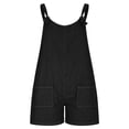 thumbnail image 3 of Womens Denim Overalls Romper Summer Casual Loose Fit Jean Rompers Adjustable Straps Shorts Bib with Pockets, 3 of 6