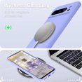 thumbnail image 4 of KOMI for Google Pixel 8 Pro Case, Silicone Phone Case with 2 Screen Protector, Soft Anti-Scratch Microfiber Lining, Full Body Shockproof Slim Cover Support Wireless Charging, Lavender Purple, 4 of 5