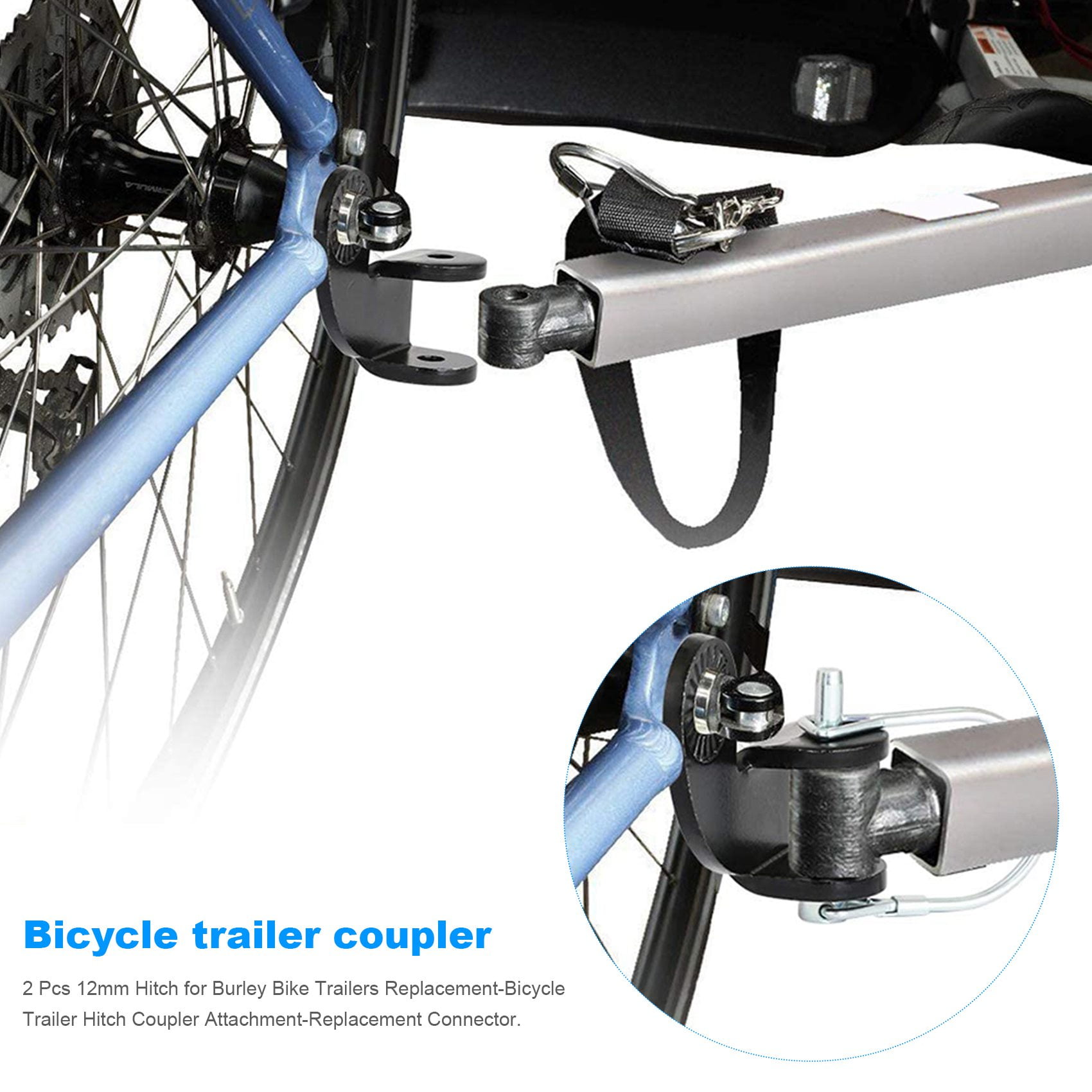 bike trailer for kids 2 Pcs 12mm Hitch for Burley Bike Trailers ReplacementBicycle Trailer