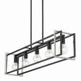 thumbnail image 3 of Golden Lighting Tribeca 5-Light Linear Pendant in Matte Black with Pewter Accents, 3 of 9