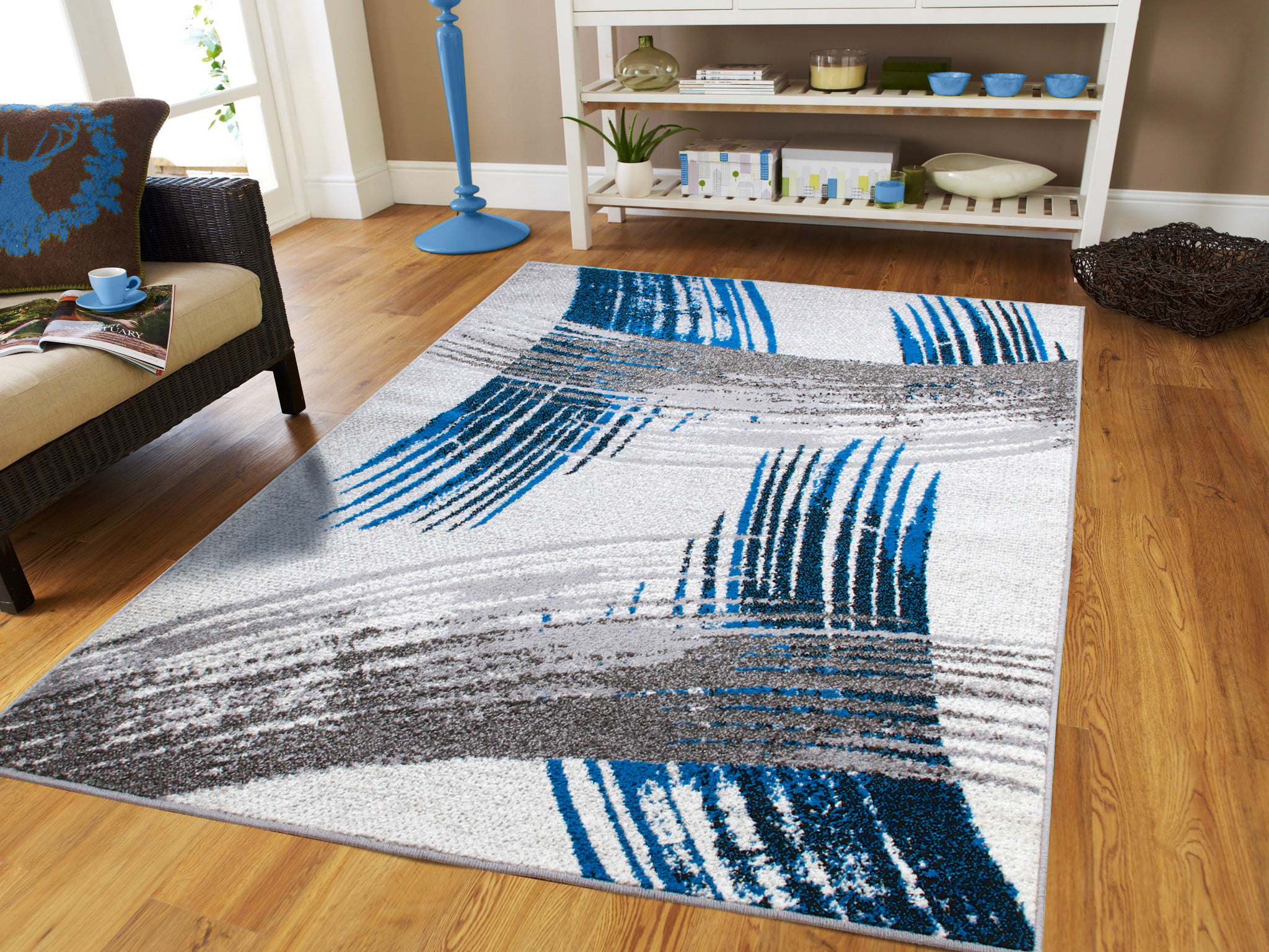 Large Contemporary Area Rugs 8 by 10 Grey Blue Green Area Rugs on Clearance 8x10 Rugs for Living