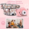 thumbnail image 4 of Shinysix Camcorder,Kids Dual Lens Frames IPS Screen Built-in Camera Kids Dual Built-in Battery Cute Dual Lens 2.0 Battery Cute Frames Camera 1080P Video Cartoon Kids Camera 2.0 Inch IPS Neck Birthday, 4 of 6