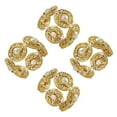thumbnail image 3 of Fennco Styles Vintage Pearl Bead Napkin Rings, Set of 4 - Gold Metal Napkin Holders for Home, Dining Room, Banquet, Family Gathering, Holiday Décor and Special Occasion, 3 of 5