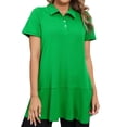 thumbnail image 1 of XDZJLR Robes pour Femmes Formelles à Col Manches Courtes Volantées Tennis Exercice Mini Robe, 1 of 7