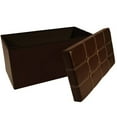 thumbnail image 2 of Achim Collapsible Tufted Storage Ottoman, Faux Leather 30" x 15" x 15", 2 of 12
