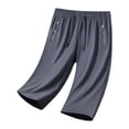 thumbnail image 3 of WILLBEST Pantalones Cortos para Hombre, de Seda de Hielo 3/4, de Verano, Ligeros, Holgados, Deportivos, Informales, de Talla Grande, Cómodos y Relajados., 3 of 7