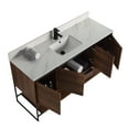 thumbnail image 3 of Fine Fixtures  Urbania Collection Bathroom Vanity Walnut 60" Matte,N/A, 3 of 5