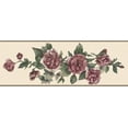 thumbnail image 5 of Dundee Deco's Peel and Stick Wallpaper Border - Floral Red Green Tan Flowers Wall Border Retro Design, 15 ft x 7 in, Self Adhesive, 5 of 6