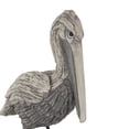 thumbnail image 4 of 5" x 13" Gray Polystone Textured Pelican Sculpture, by DecMode, 4 of 9
