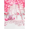 thumbnail image 1 of BSDHOME Polyester 5x7ft Pink Photography Backdrops Birthday Balloon Backdrop For Baby Girls Cake Smash Party Photo Background, 1 of 2