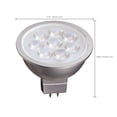 thumbnail image 2 of Satco S9499 - 6.5 watt; LED MR16 LED; 5000K; 40' beam spread; GU5.3 base; 12 volts, 2 of 8