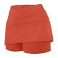 thumbnail image 4 of LEBONYARD 2025 Clearance Items under $5.00 Women's Seam-Free Comfort Yoga Skort,Women's New Color Mid-waist Skirt Pants Sports Shorts Bottoming Skirt Pants Orange L, 4 of 5