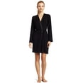 thumbnail image 3 of Calvin Klein S2454 Womens Essentials With Satin Short Robe, Black, X-Small/Small, 3 of 3