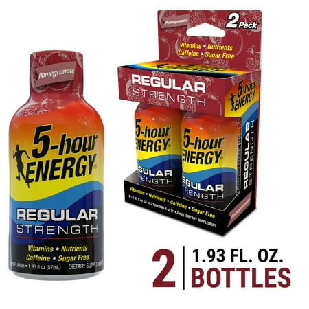 5-hour ENERGY Shot, Regular Strength, Pomegranate, 2 Count