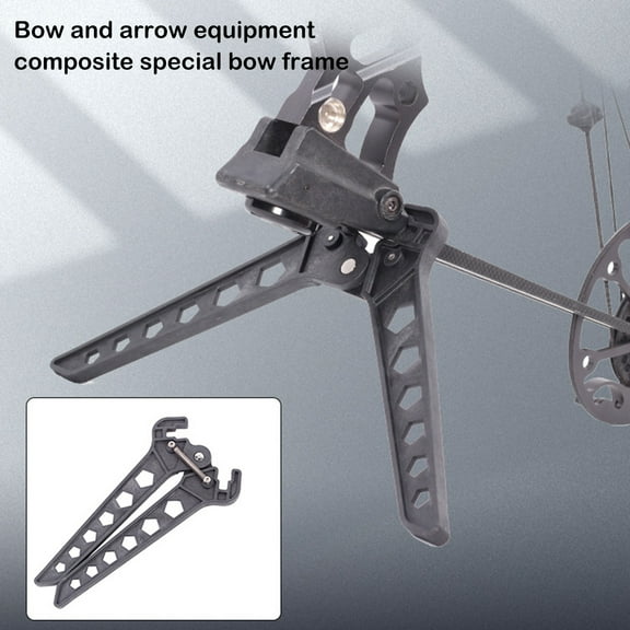 NIBOLOG Archery Kickstand Compound Bow Kick Stand Holder Hollow Design Foldable Eight-Character Bow Frame with Spring Accessories