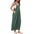 thumbnail image 2 of Coduop Women Loose Sleeveless Jumpsuits Spaghetti Strap Stretchy Long Playsuit,with Pockets, 2 of 5