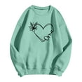 thumbnail image 4 of Tiweut Mom Life Sweatshirt Women Cute Wildflower Oma Love Heart Graphic Shirt Funny Mama Gifts Long Sleeve Pullover Tops,Green,L, 4 of 4