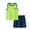 Green, variant on Bpyeka Boys' Color Trim Mesh Quick Dry Two-Piece Set, Sleeveless Tank Top and Matching Shorts for Training and Casual Activities for Kids 2-11 Years