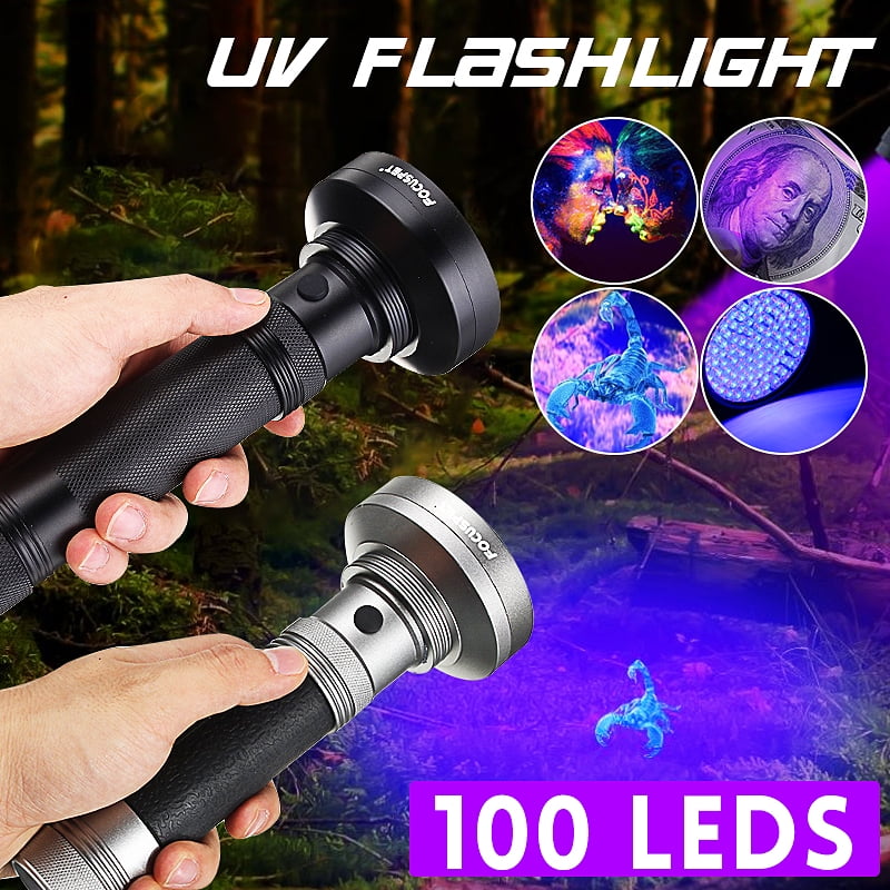 100 LED UV Flashlight super Bright UV Ultra Violet Flashlight Mini