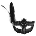 thumbnail image 5 of Feather Pearl Mask Halloween Party Masquerade White Black Eye Masks Women Night Club Shows Dance Role Playing Prop Decorations, 5 of 5