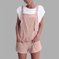 thumbnail image 2 of Viikei Womens Shorts Under $10 Women's Cotton Pocket Retractable Shoulder Strap Short Strap Jumpsuit, 2 of 6