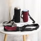 thumbnail image 3 of 2 piezas de funda de botella de agua de neopreno con correa, bolsa portabotellas de vidrio aislada de 40 oz, funda de botella de bebida colapsable con asa, negra, 3 of 6