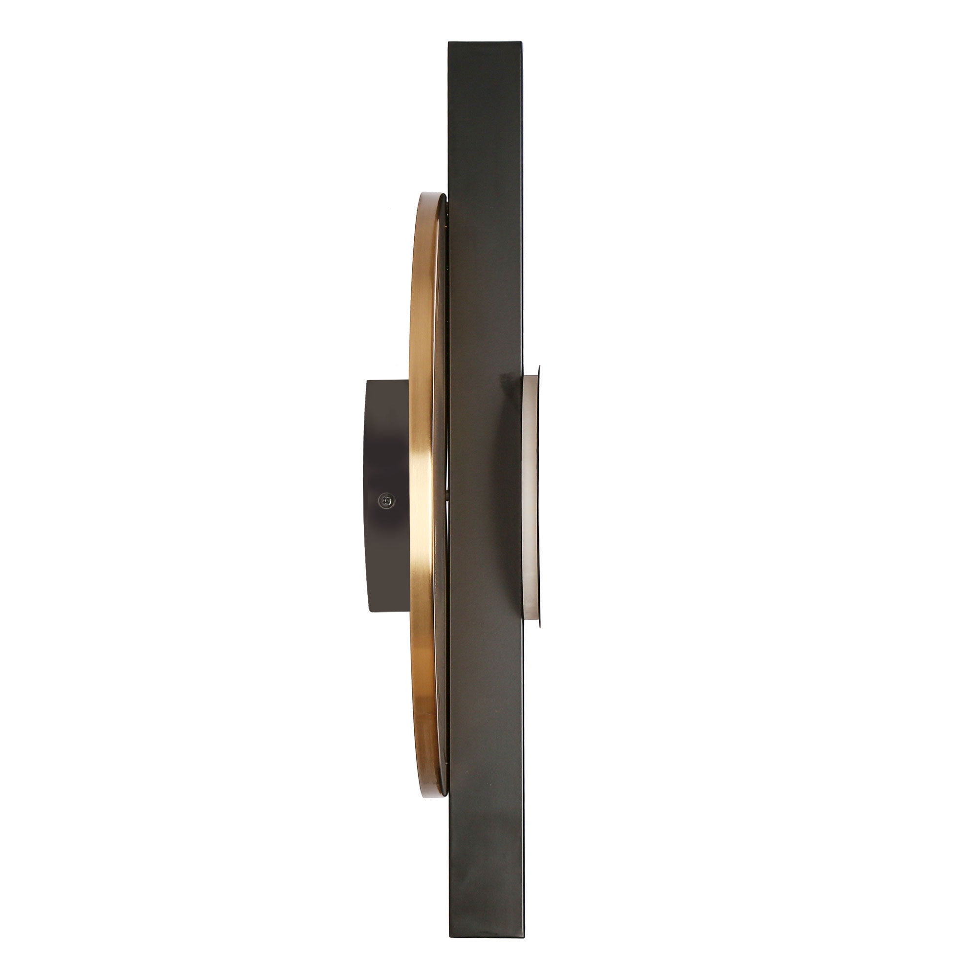 LNC Callitropsis 1-Lights 12.6" Modern Unique Integrated LED Round Wall Lights,Gold with Textured Glass