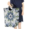 thumbnail image 4 of Yayeee Freestanding Laundry Hamper with Handle Collapsible Large Storage Basket for Clothes, Green Floral, 4 of 7