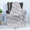 thumbnail image 4 of Blue and Pink Soft Flannel Fleece Throw Blanket, Spring Pattern with Nosegay Bouquets Romantic Flowers Art, Cozy Plush for Indoor and Outdoor Use, 50" x 60", Multicolor, by Ambesonne, 4 of 5