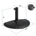 thumbnail image 3 of Hassch Half-Round Patio Umbrella Base, Heavy-Duty Free Standing Umbrella Stand, Black, 3 of 6