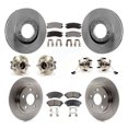 thumbnail image 1 of Transit Auto Front Rear Hub Bearings Assembly Disc Brake Rotors and Semi-Metallic Pads Kit (10Pc) for Car 2000-2005 Buick LeSabre Pontiac Bonneville - Left Right Side (Driver Passenger) KBB-108745, 1 of 11