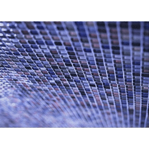 Ahgly Company Indoor Rectangle Patterned Sky Blue Dress Blue Area Rugs, 2' x 5'