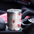 thumbnail image 4 of 30oz Strawberry Plants Fruit Heart Daisy Checkered Tumblers Stainless Steel Tumbler with Lid and Straw,Vacuum Insulated Double Wall Travel Tumbler Cups Mug with Cleaning Brush for Coffee,Tea, 4 of 7