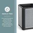 thumbnail image 3 of Safco Evos Side Open/ash Steel Waste Receptacle - 15 Gal Capacity - Plastic, Steel - Black, Gray, 3 of 6